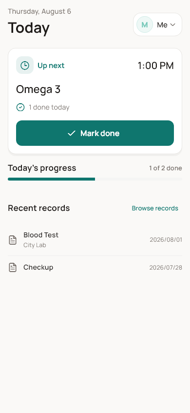 VitaStow health archives with private local records